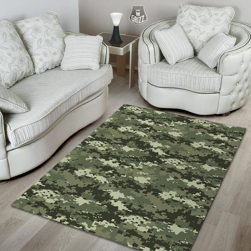Digital Camo Desert Print Pattern Floor Mat-grizzshop