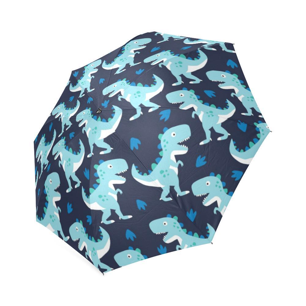 Dino Cartoon Dinosaur Pattern Print Foldable Umbrella-grizzshop