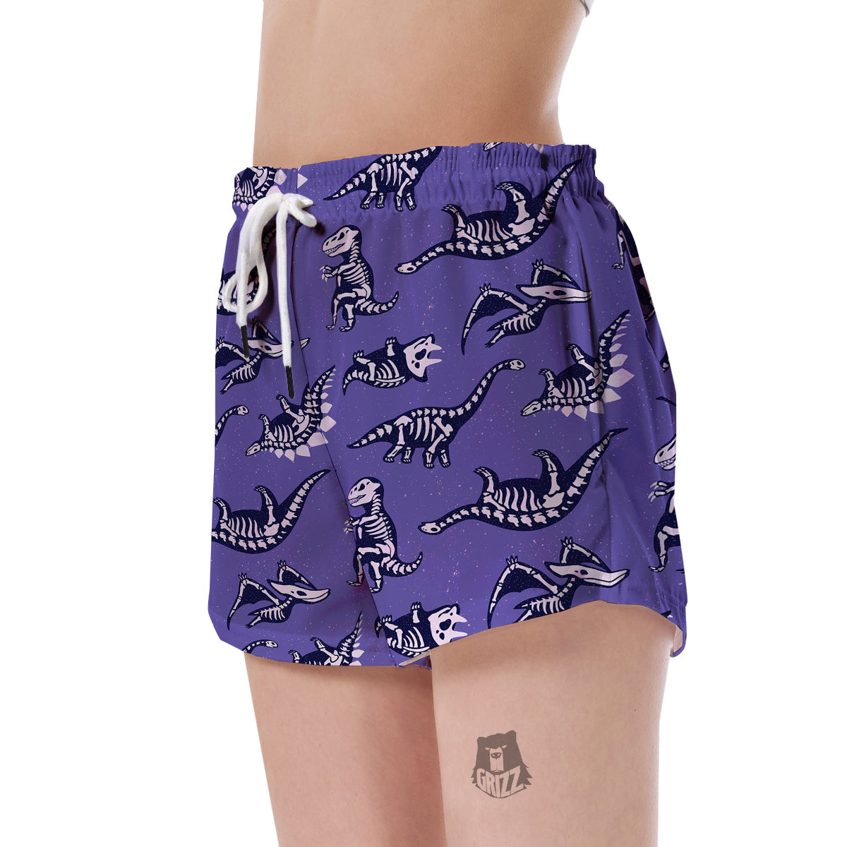 Dinosaur T rex Print Pattern Women's Shorts-grizzshop
