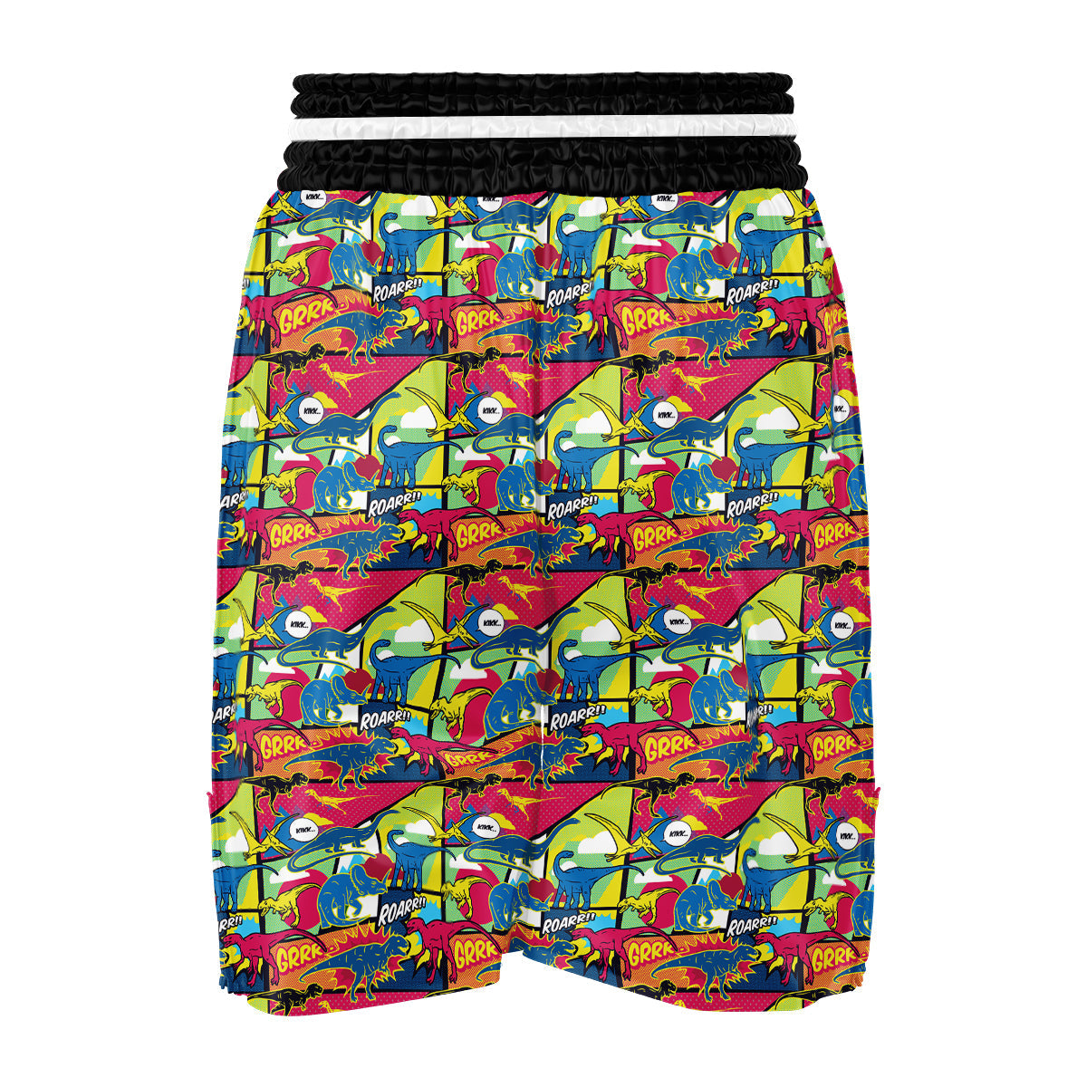 Dinosaurs Comic Print Pattern Boxing Shorts-grizzshop