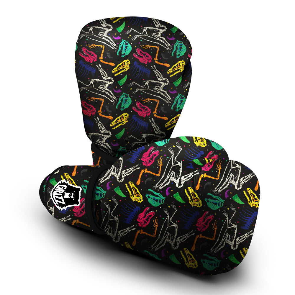 Dinosaurs Fossil Colorful Print Pattern Boxing Gloves-grizzshop