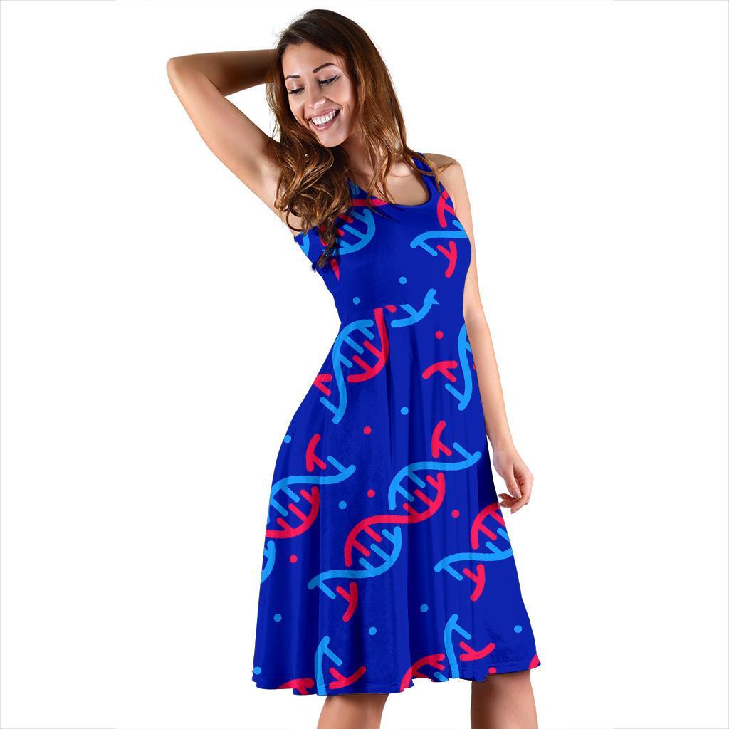 Dna Pattern Print Dress-grizzshop