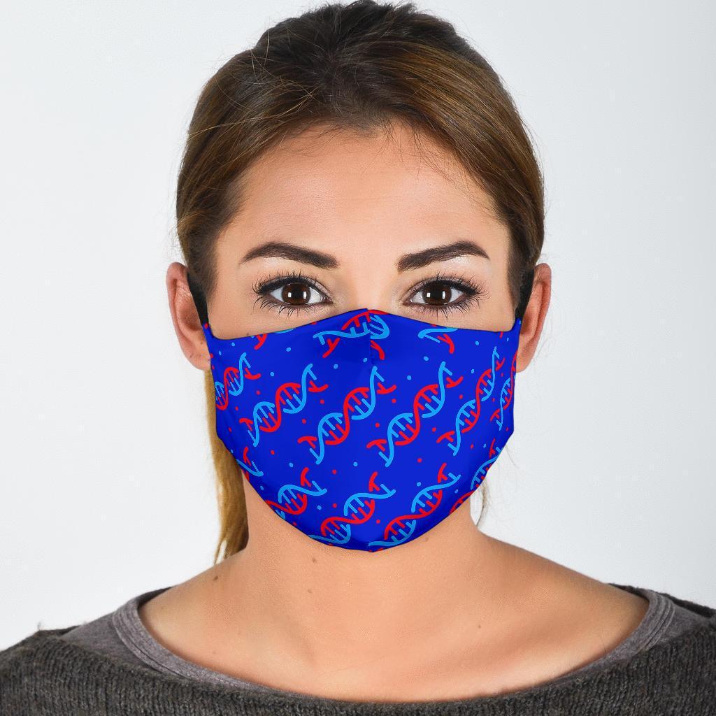 Dna Pattern Print Face Mask-grizzshop