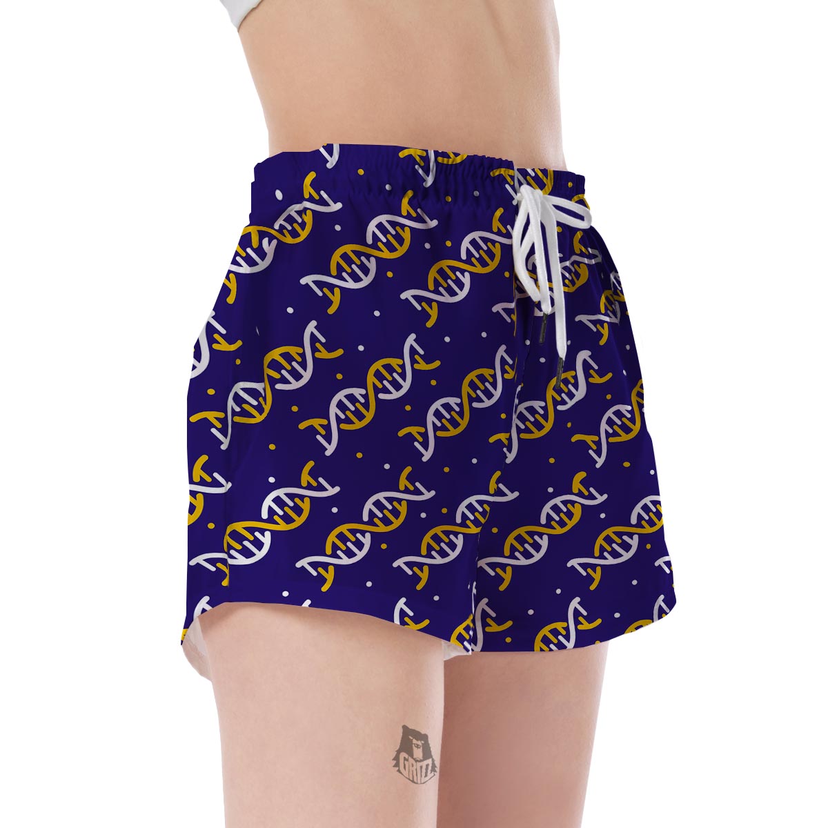 Dna Print Pattern Women's Shorts-grizzshop