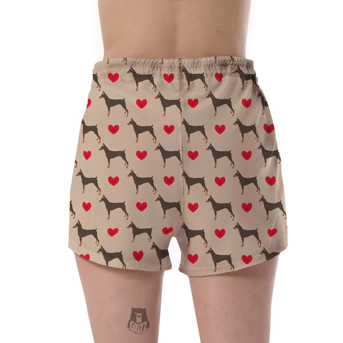Doberman Dog Pattern Print Women's Shorts-grizzshop