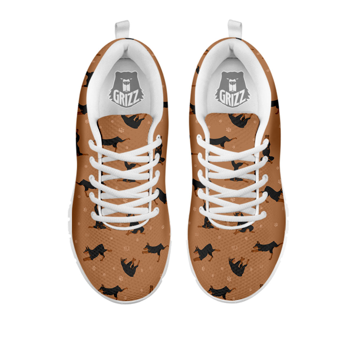 Dobermann Print Pattern White Sneaker-grizzshop