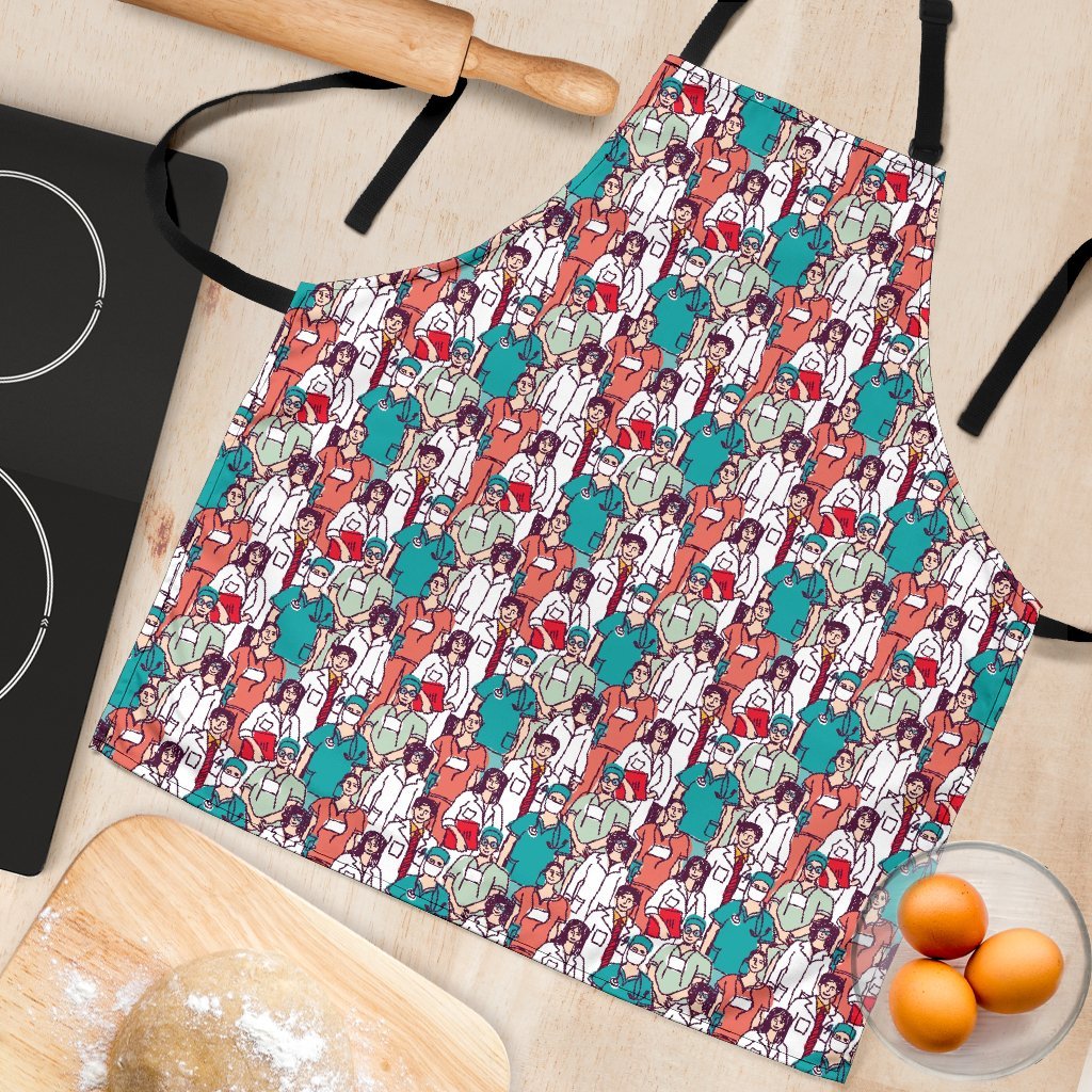 Docter Nurse Pattern Print Women's Apron-grizzshop