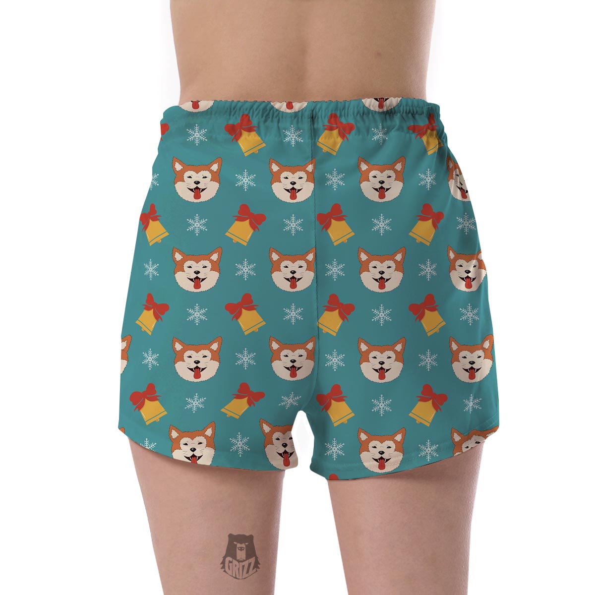 Dog Akita Pattern Print Women's Shorts-grizzshop