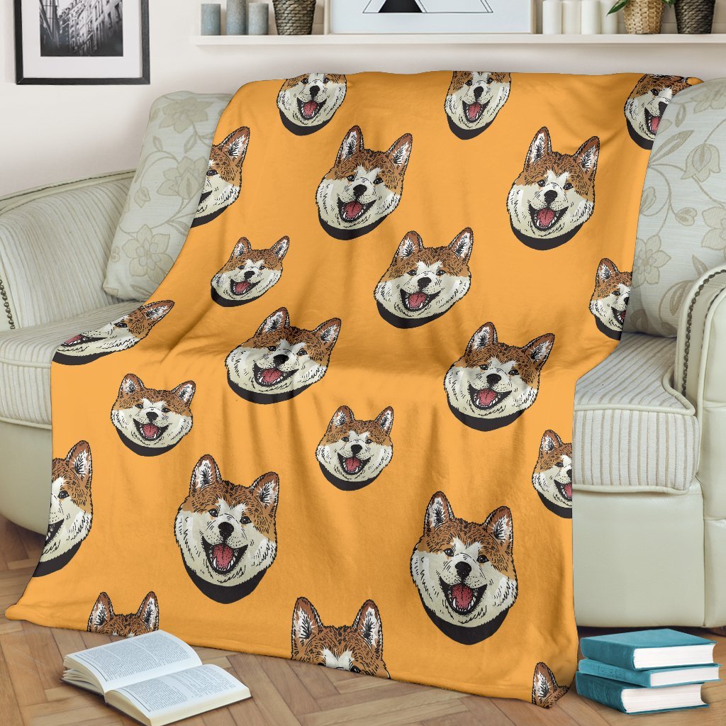 Dog Akita Print Pattern Blanket-grizzshop