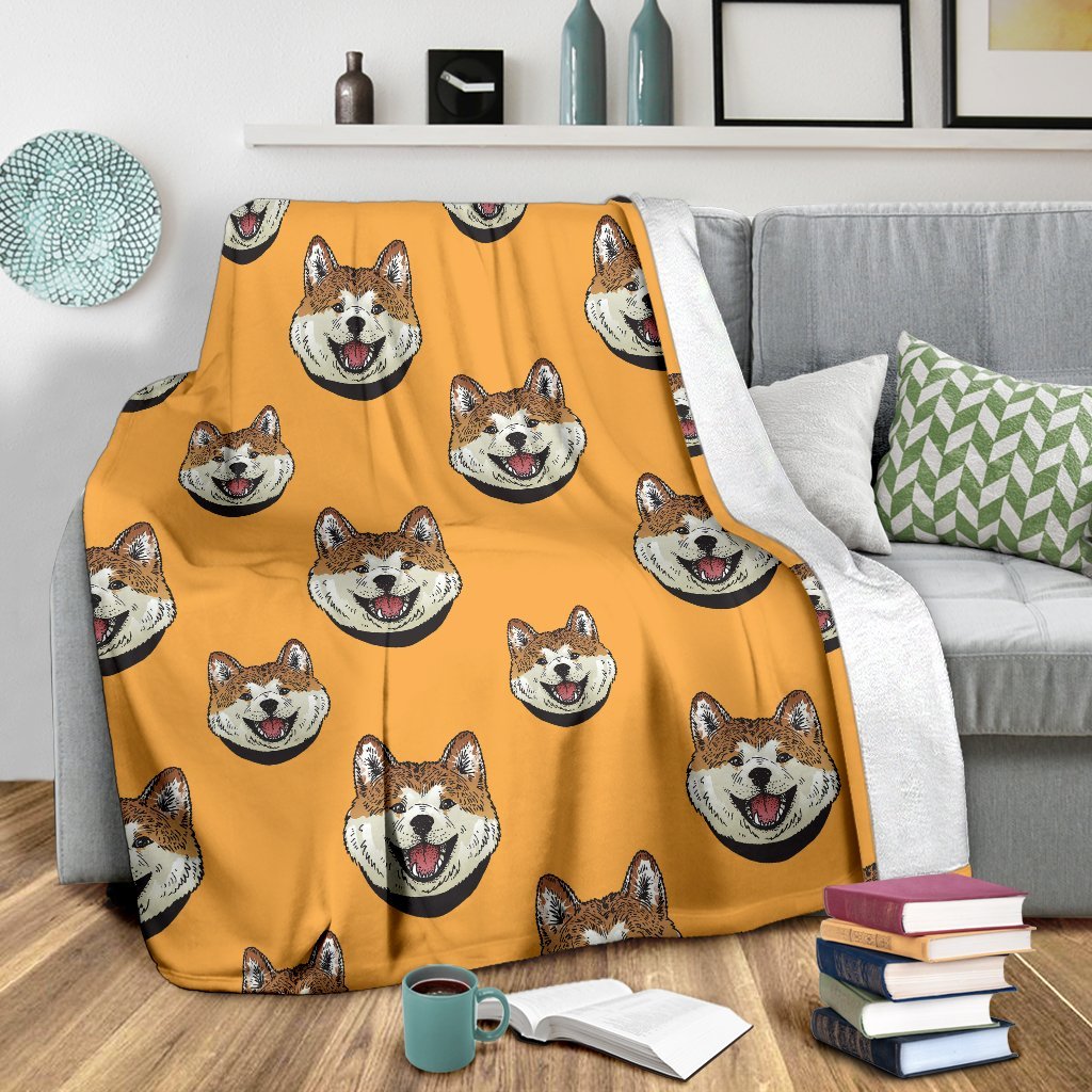 Dog Akita Print Pattern Blanket-grizzshop