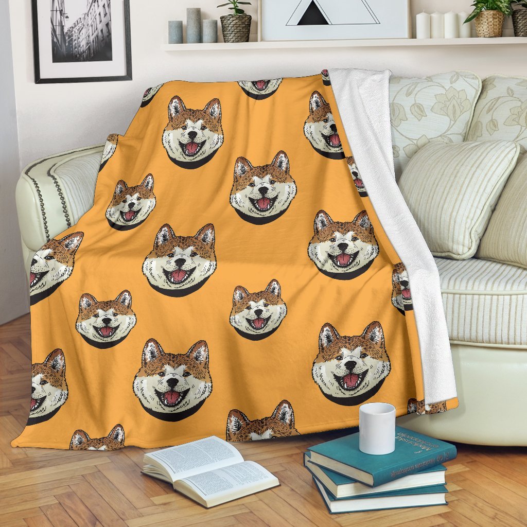 Dog Akita Print Pattern Blanket-grizzshop