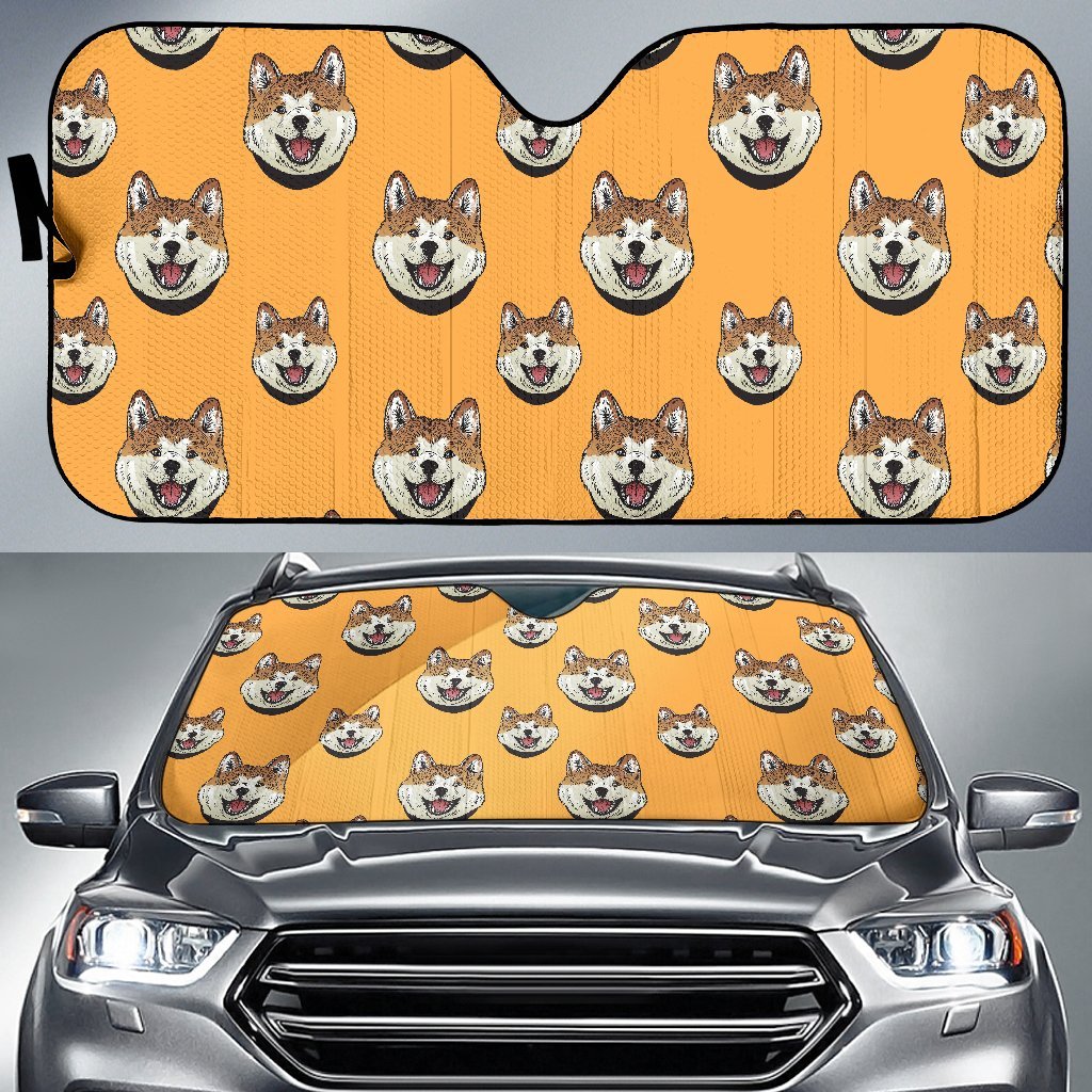 Dog Akita Print Pattern Car Sun Shade-grizzshop