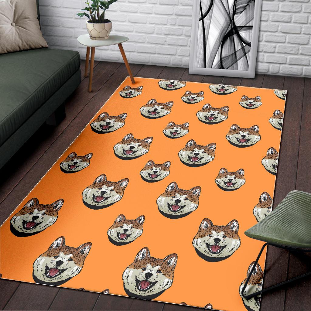 Dog Akita Print Pattern Floor Mat-grizzshop
