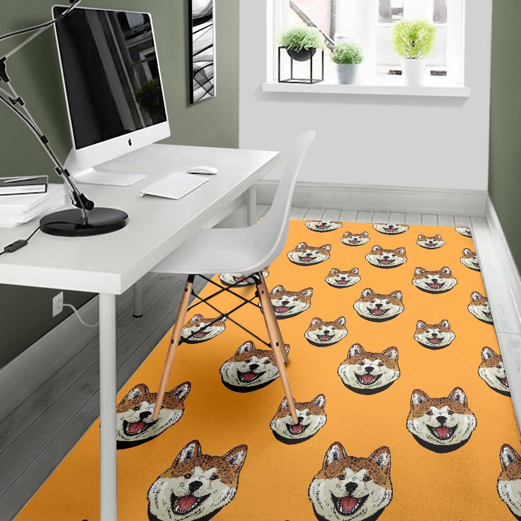 Dog Akita Print Pattern Floor Mat-grizzshop