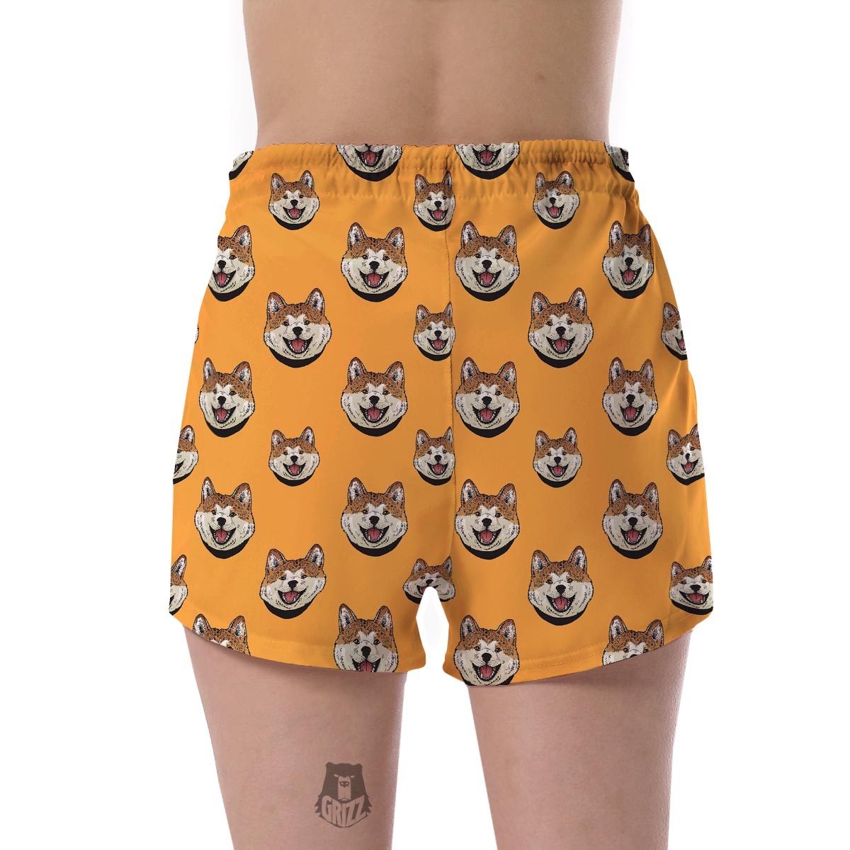 Dog Akita Print Pattern Women's Shorts-grizzshop