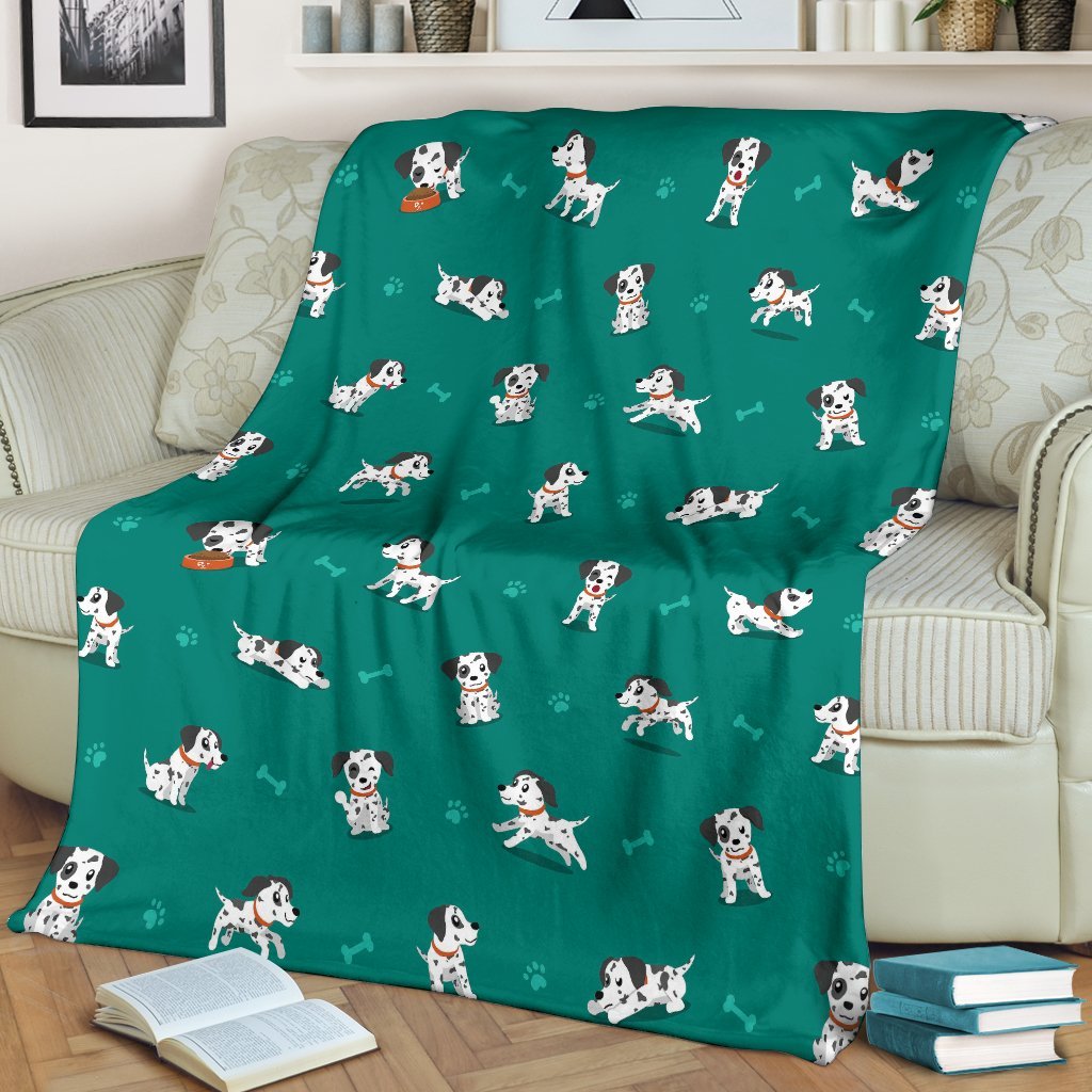 Dog Dalmatian Puppy Pattern Print Blanket-grizzshop