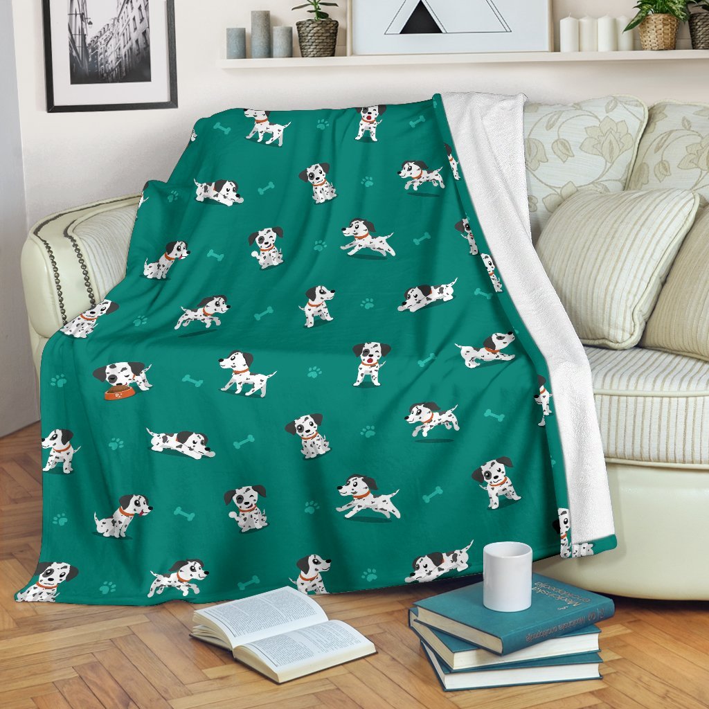Dog Dalmatian Puppy Pattern Print Blanket-grizzshop