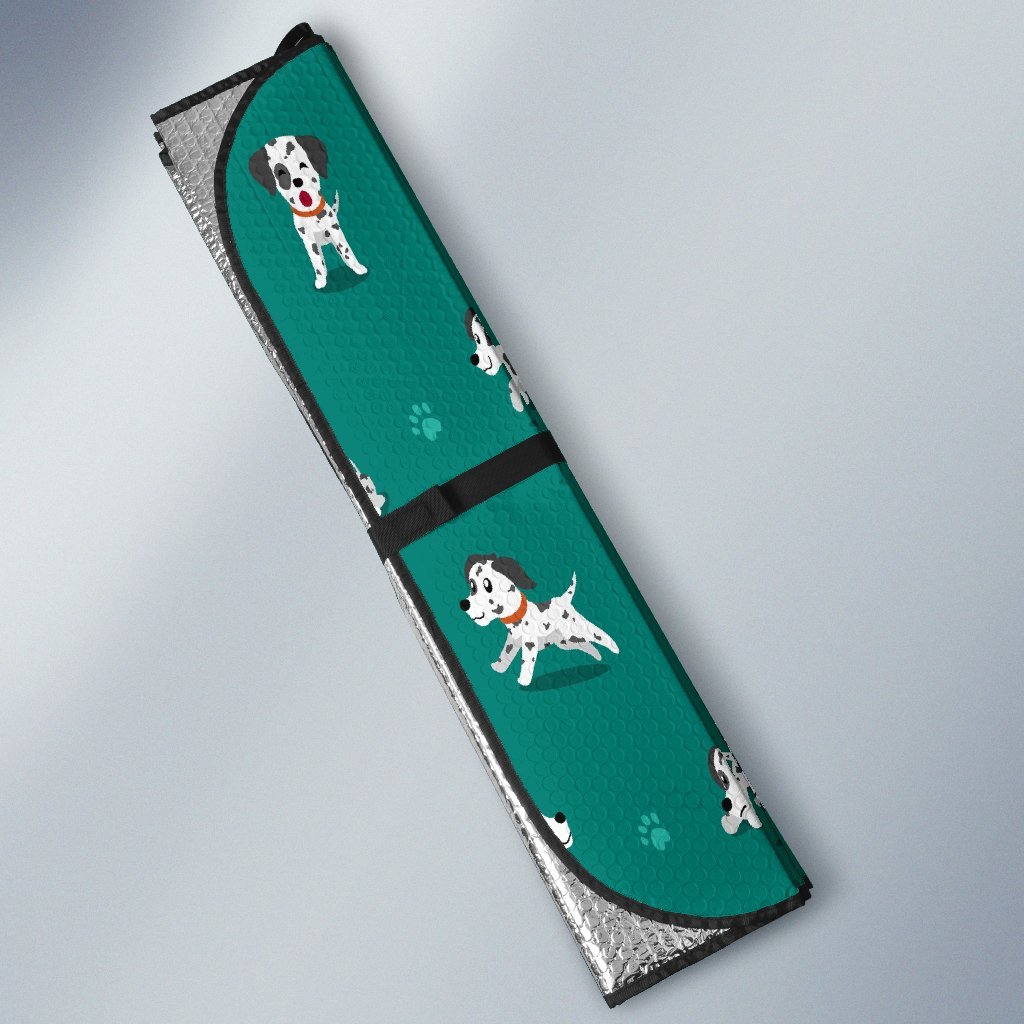 Dog Dalmatian Puppy Pattern Print Car Sun Shade-grizzshop