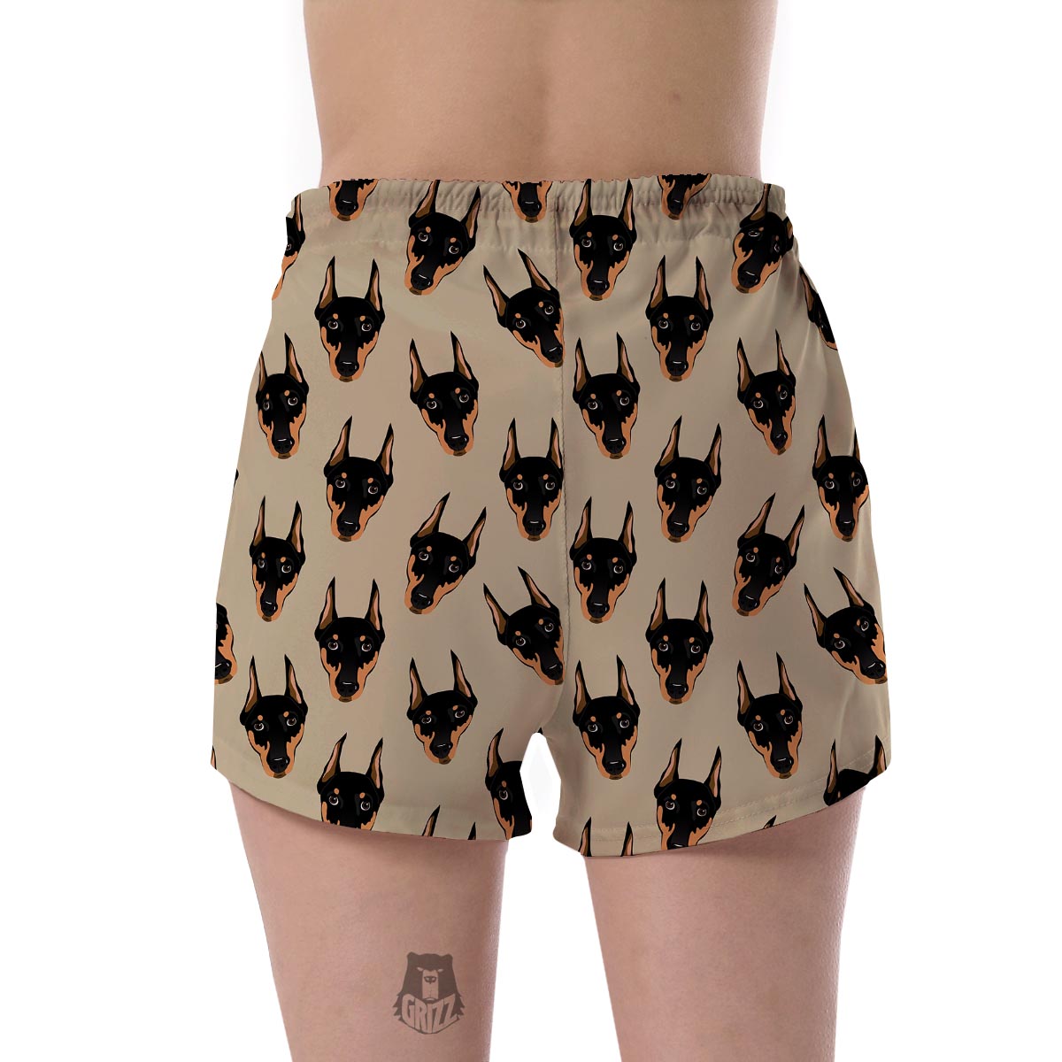 Dog Doberman Pattern Print Women's Shorts-grizzshop
