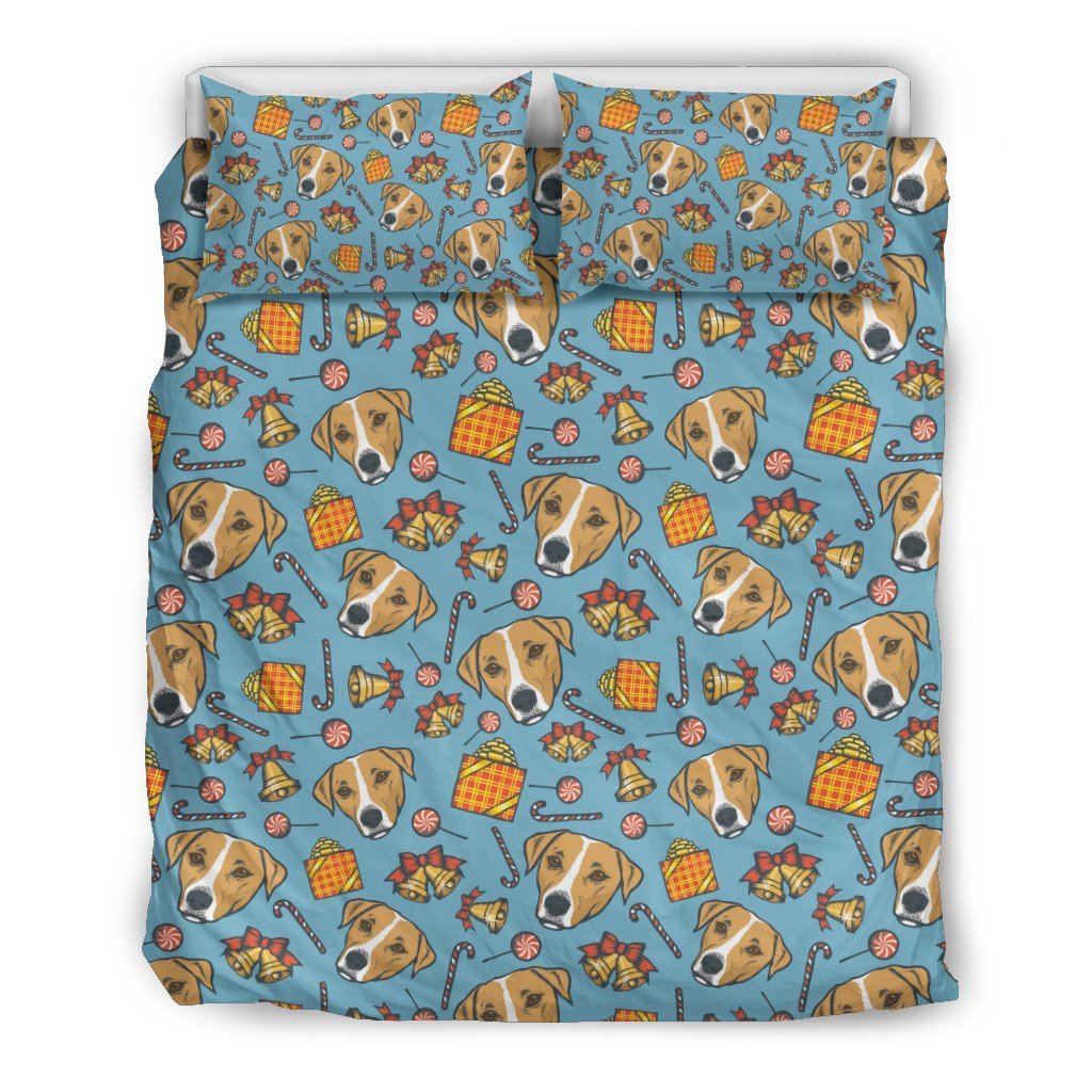 Dog Jack Russell Pattern Print Duvet Cover Bedding Set-grizzshop