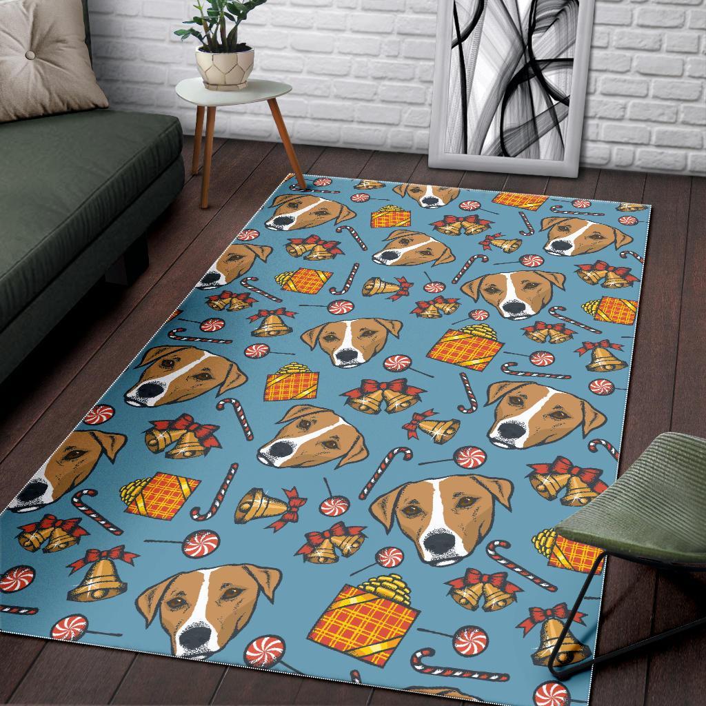 Dog Jack Russell Pattern Print Floor Mat-grizzshop