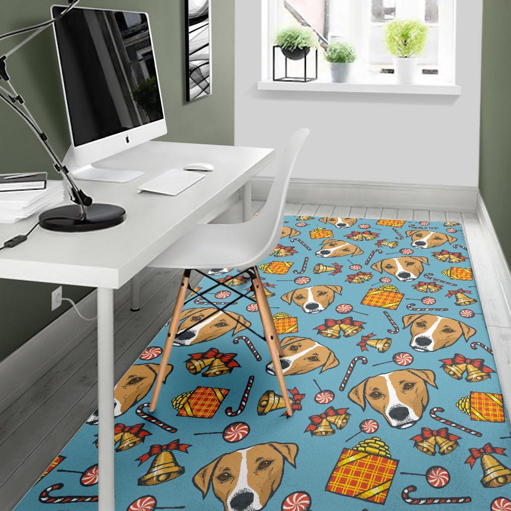 Dog Jack Russell Pattern Print Floor Mat-grizzshop
