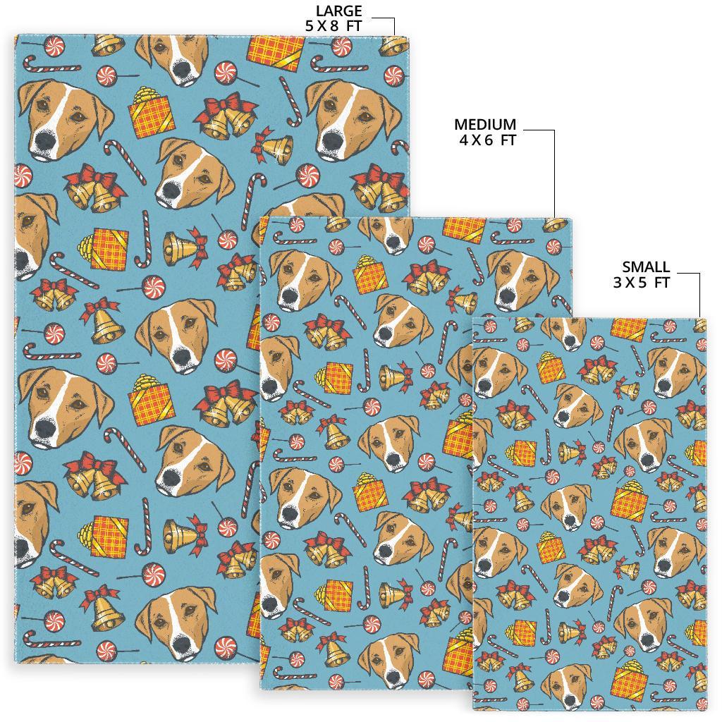 Dog Jack Russell Pattern Print Floor Mat-grizzshop