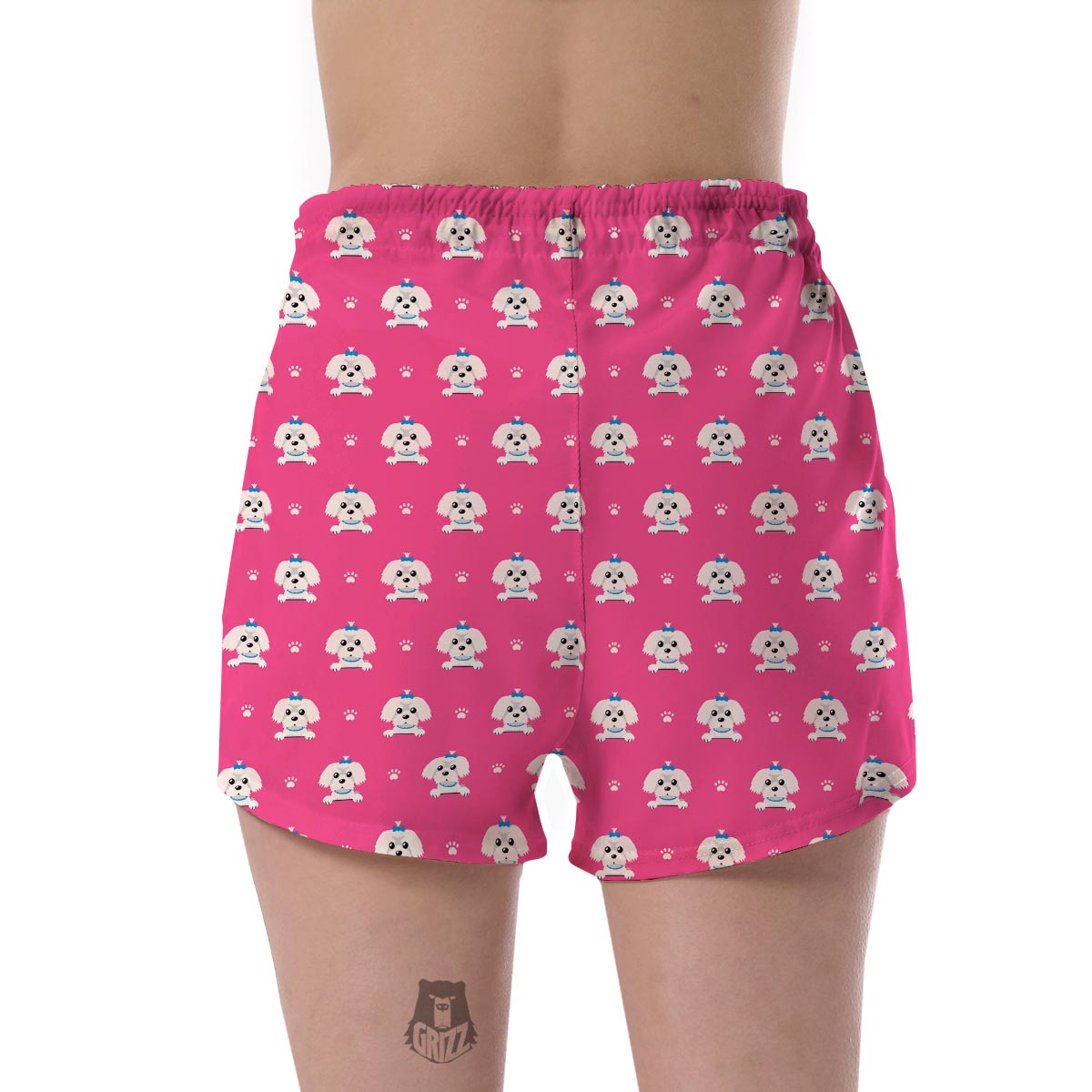 Dog Maltese Puppy Pattern Print Women's Shorts-grizzshop