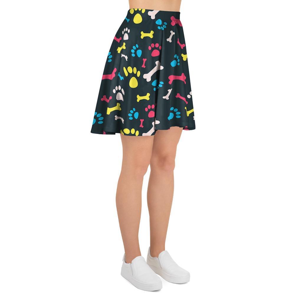 Dog Paw Print Women's Skirt-grizzshop