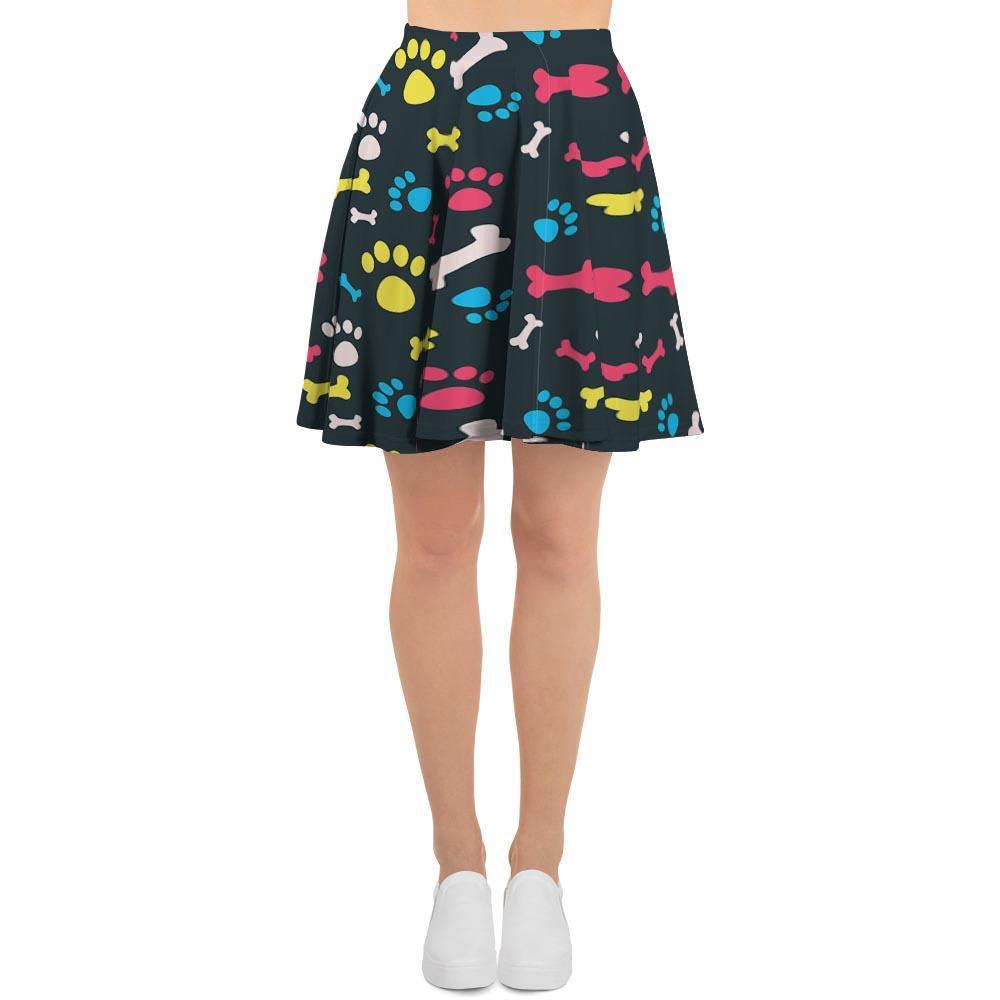 Dog Paw Print Women's Skirt-grizzshop