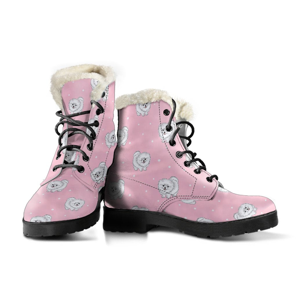 Dog Pomeranian Print Pattern Comfy Winter Boots-grizzshop