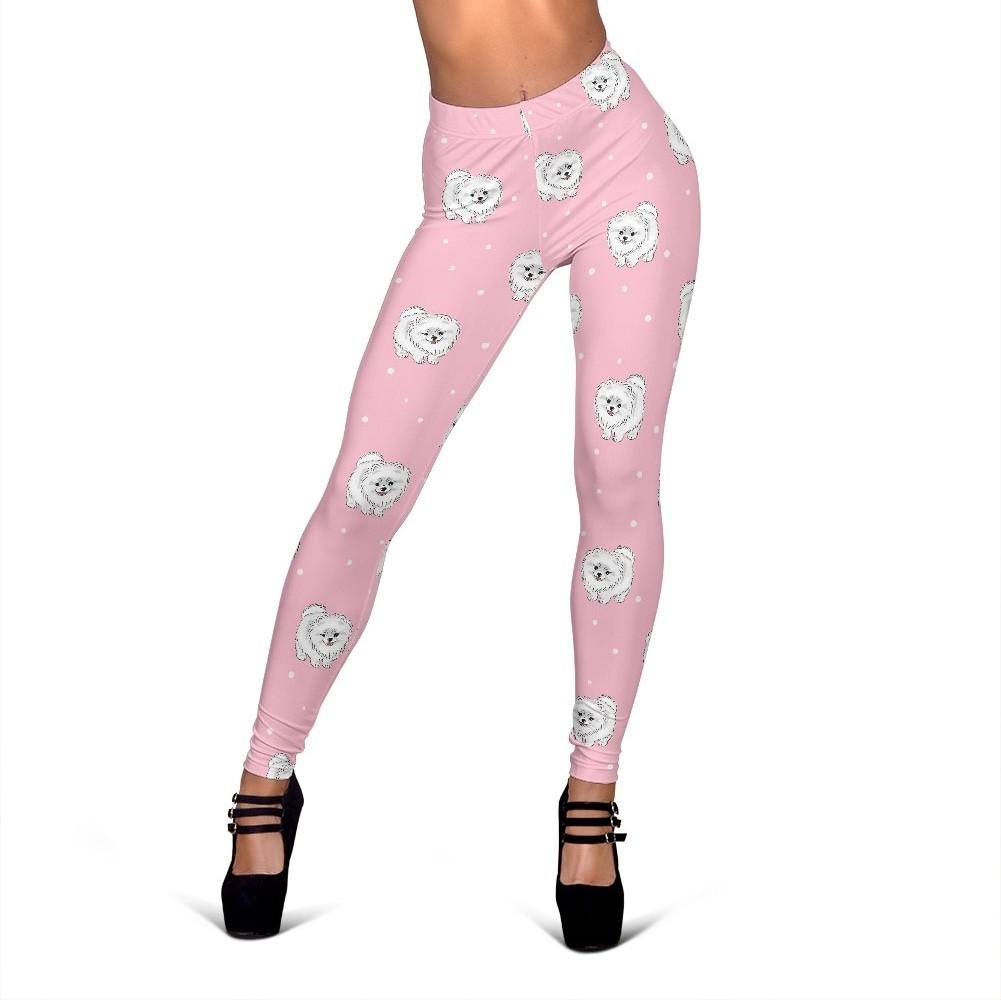 Dog Pomeranian Print Pattern Women Leggings-grizzshop