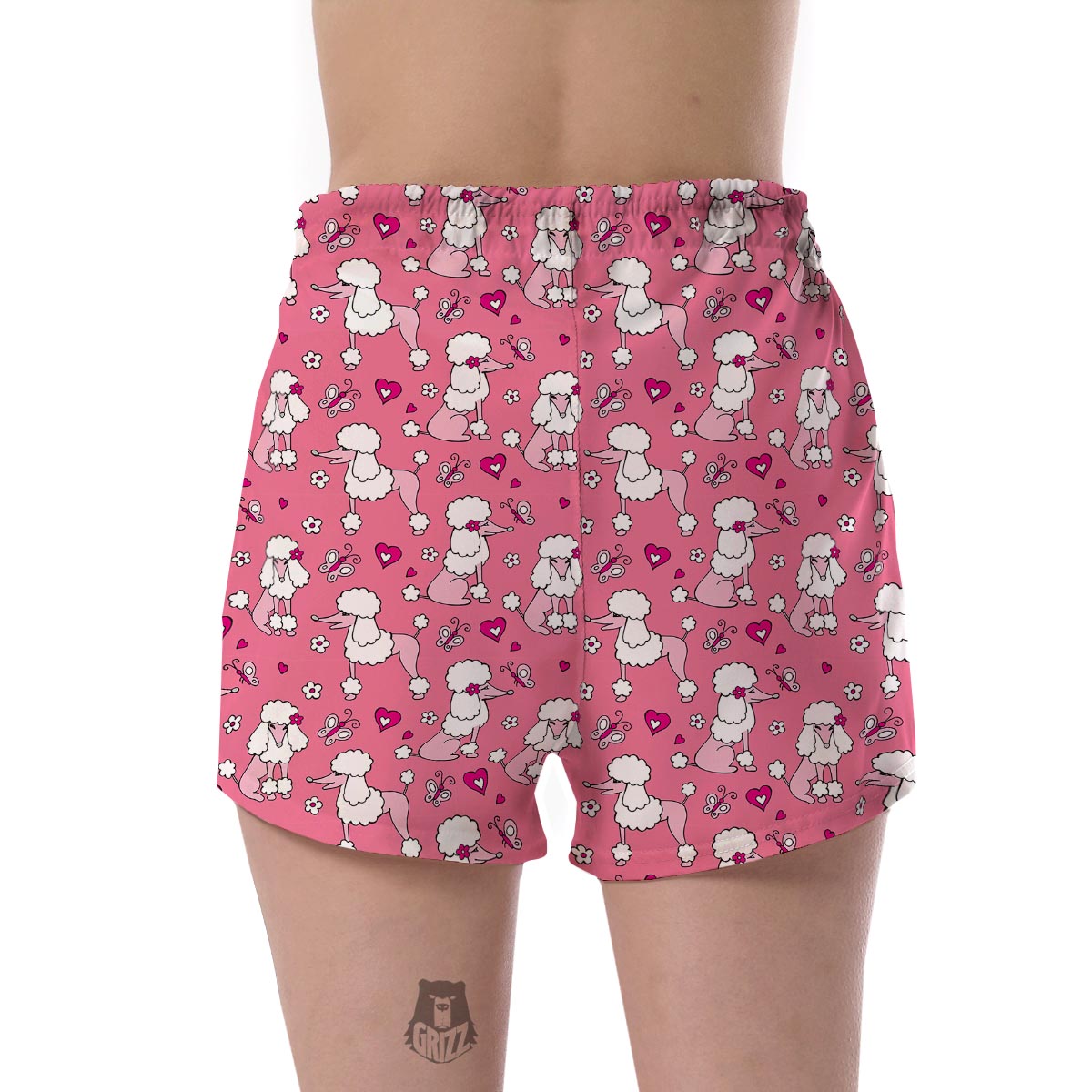 Dog Poodle Pattern Print Women's Shorts-grizzshop