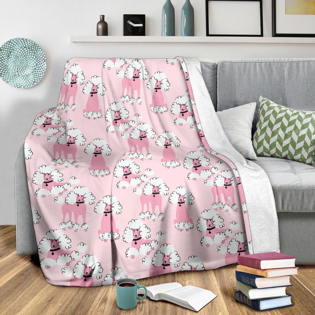 Dog Poodle Print Pattern Blanket-grizzshop