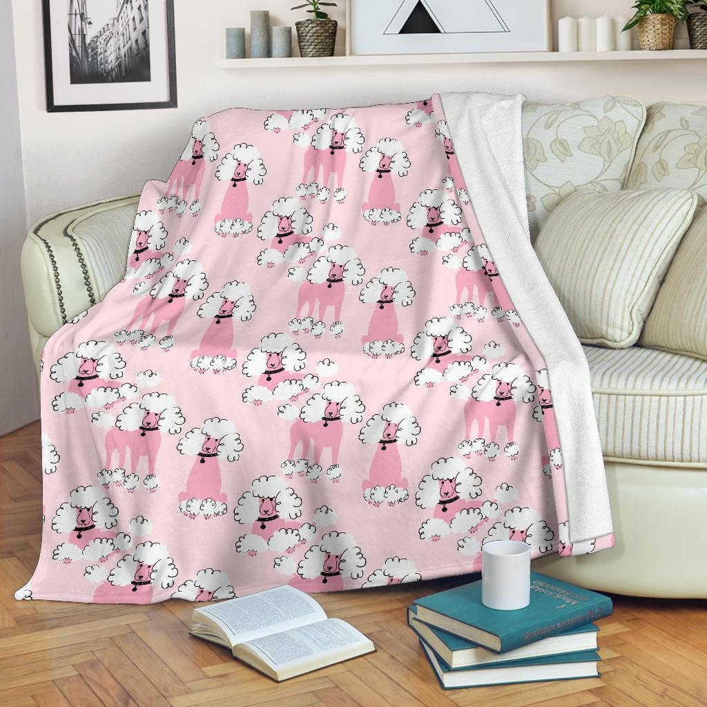 Dog Poodle Print Pattern Blanket-grizzshop