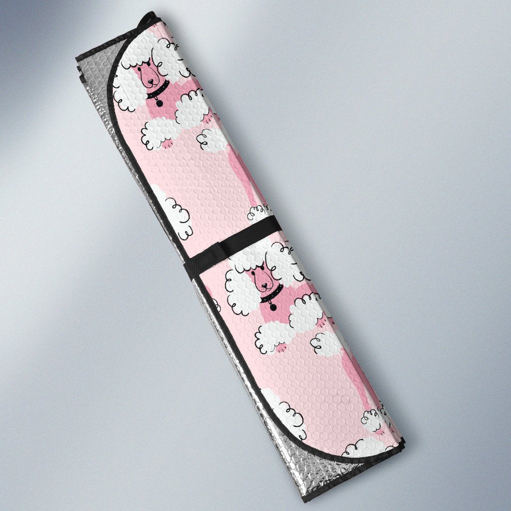 Dog Poodle Print Pattern Car Sun Shade-grizzshop