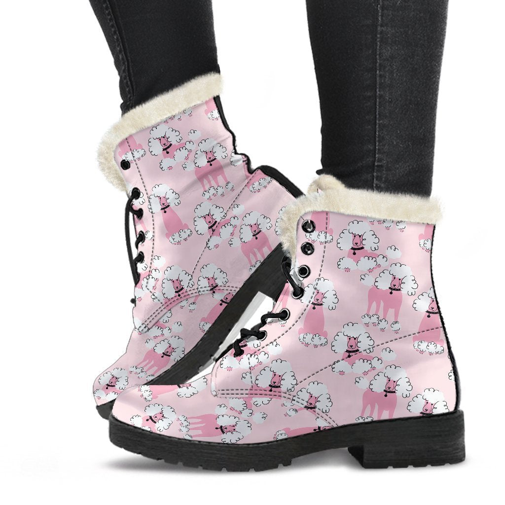 Dog Poodle Print Pattern Comfy Winter Boots-grizzshop