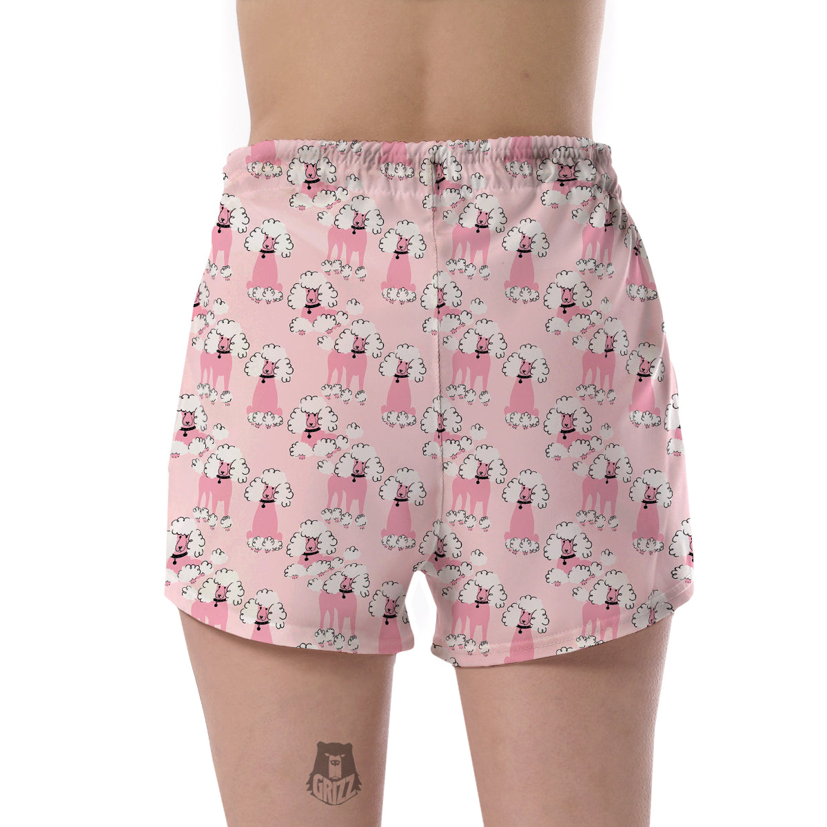 Dog Poodle Print Pattern Women's Shorts-grizzshop
