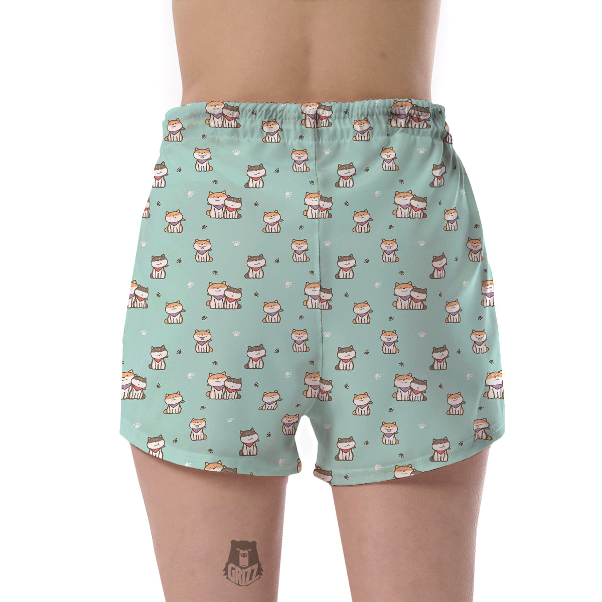 Dog Pupppy Shiba Inu Pattern Print Women's Shorts-grizzshop