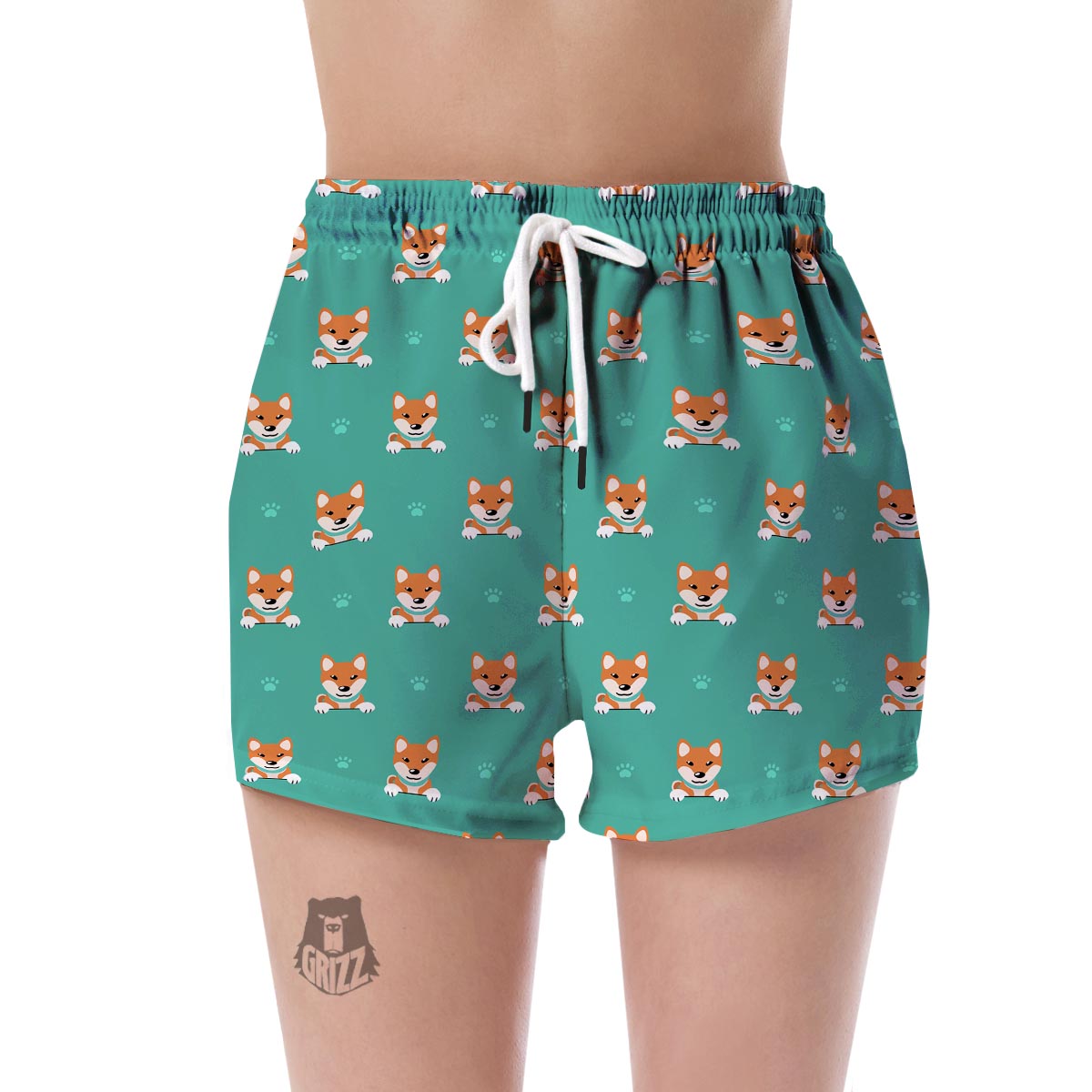 Dog Pupppy Shiba Inu Print Pattern Women's Shorts-grizzshop