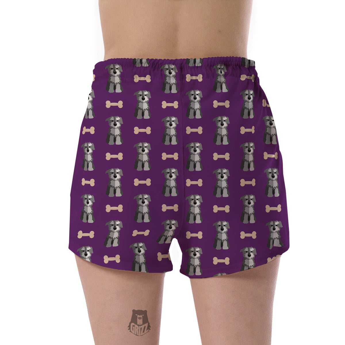 Dog Puppy Schnauzer Print Pattern Women's Shorts-grizzshop