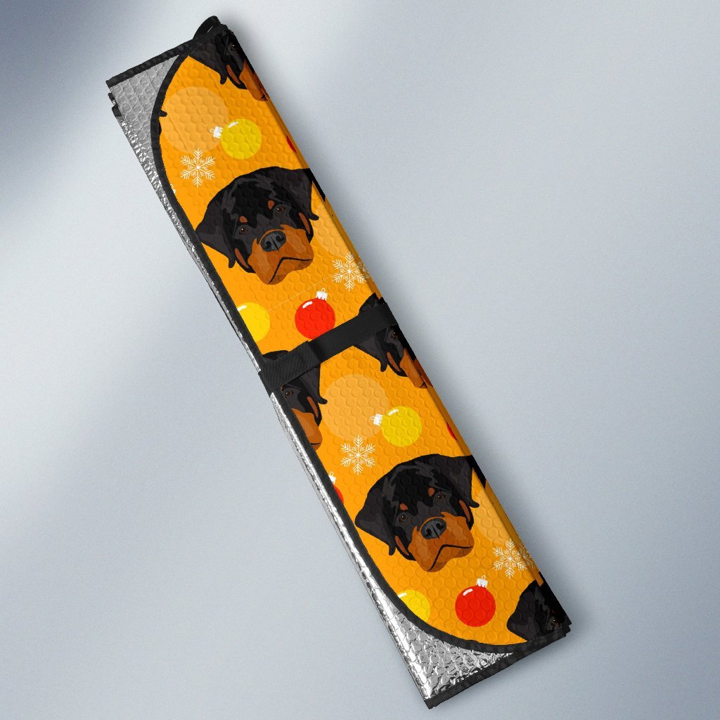 Dog Rottweiler Pattern Print Car Sun Shade-grizzshop