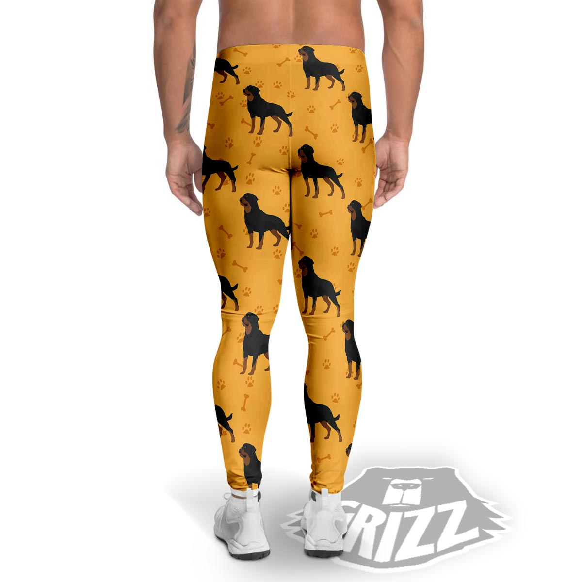 Dog Rottweiler Print Pattern Men's Leggings-grizzshop