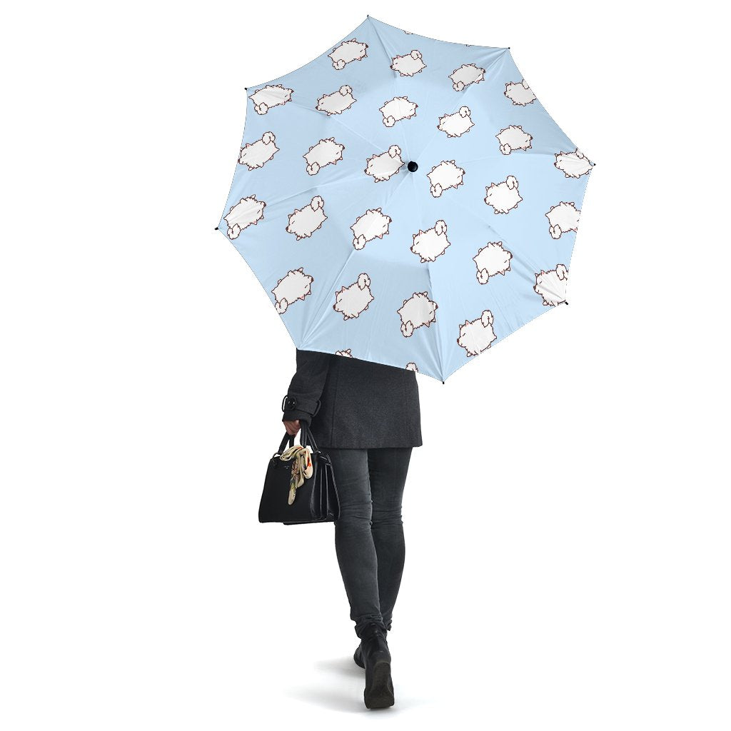 Dog Somoyed Pattern Print Automatic Foldable Umbrella-grizzshop