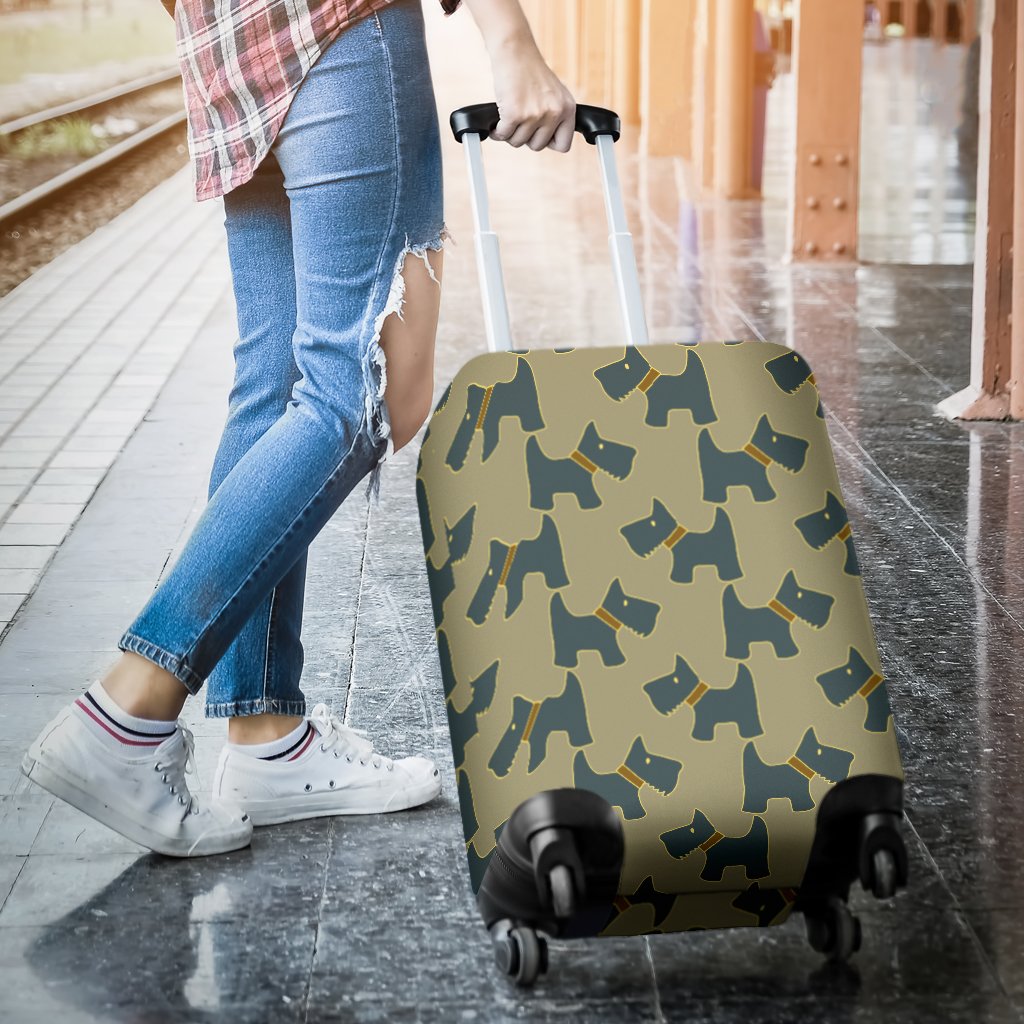 Dog Westie Pattern Print Luggage Cover Protector-grizzshop