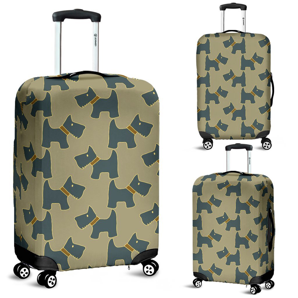 Dog Westie Pattern Print Luggage Cover Protector-grizzshop