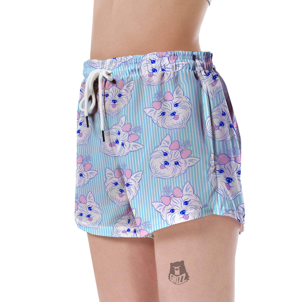Dog Yorkshire Terrier Puppy Pattern Print Women's Shorts-grizzshop