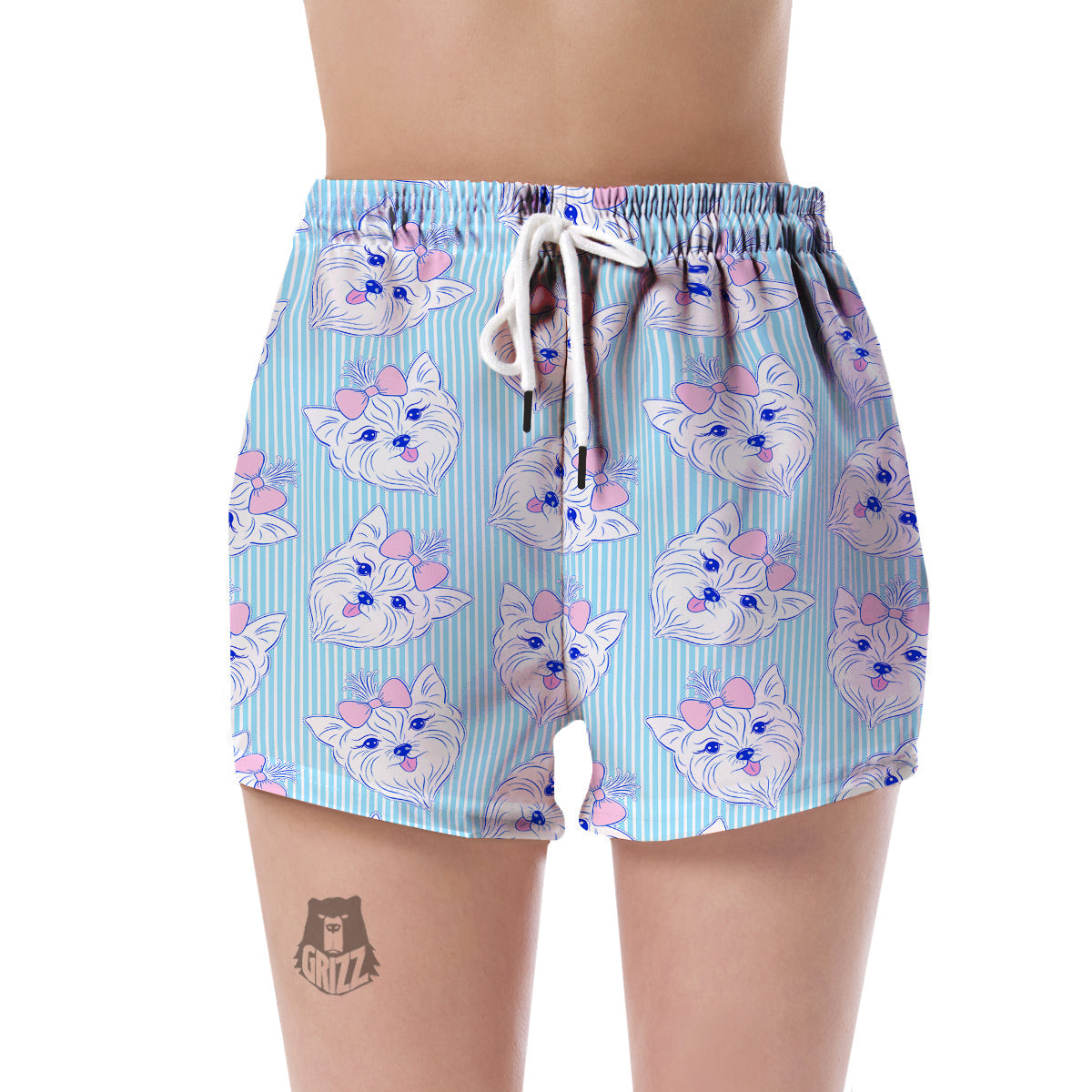 Dog Yorkshire Terrier Puppy Pattern Print Women's Shorts-grizzshop