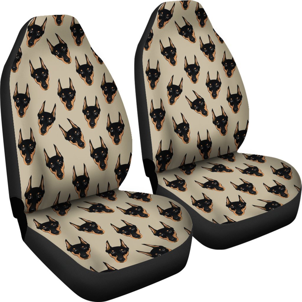 Dog Doberman Pattern Print Universal Fit Car Seat Cover-grizzshop