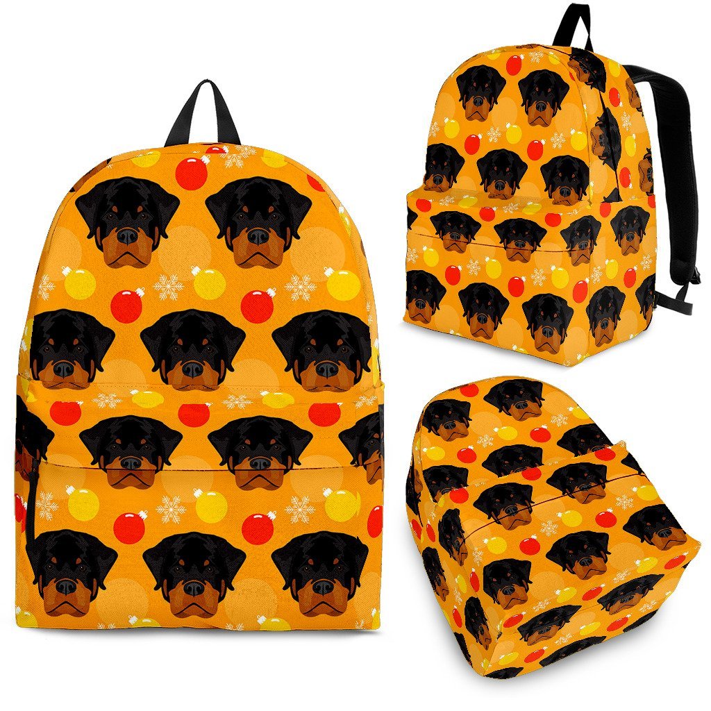 Dog Rottweiler Pattern Print Premium Backpack-grizzshop